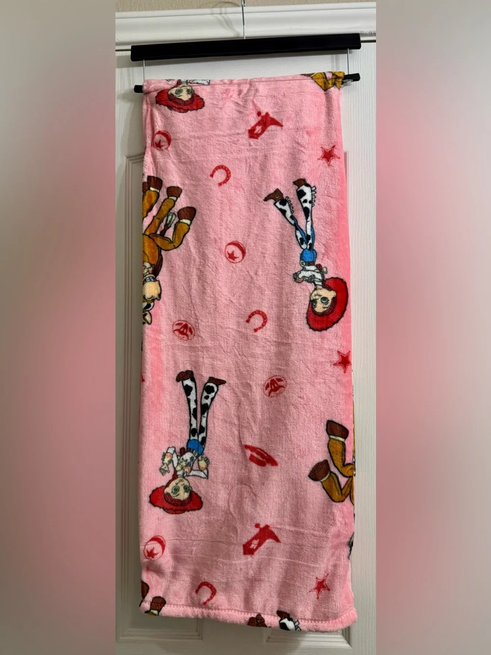 Disney Pixar Toy Story 5 Jessie & Bullseye Plush Throw Blanket - Pink NWT